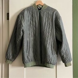 Vintage Quilted Silk Bomber Jacket